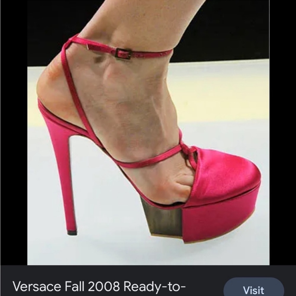 Donatella’s last Versace runway platform heels